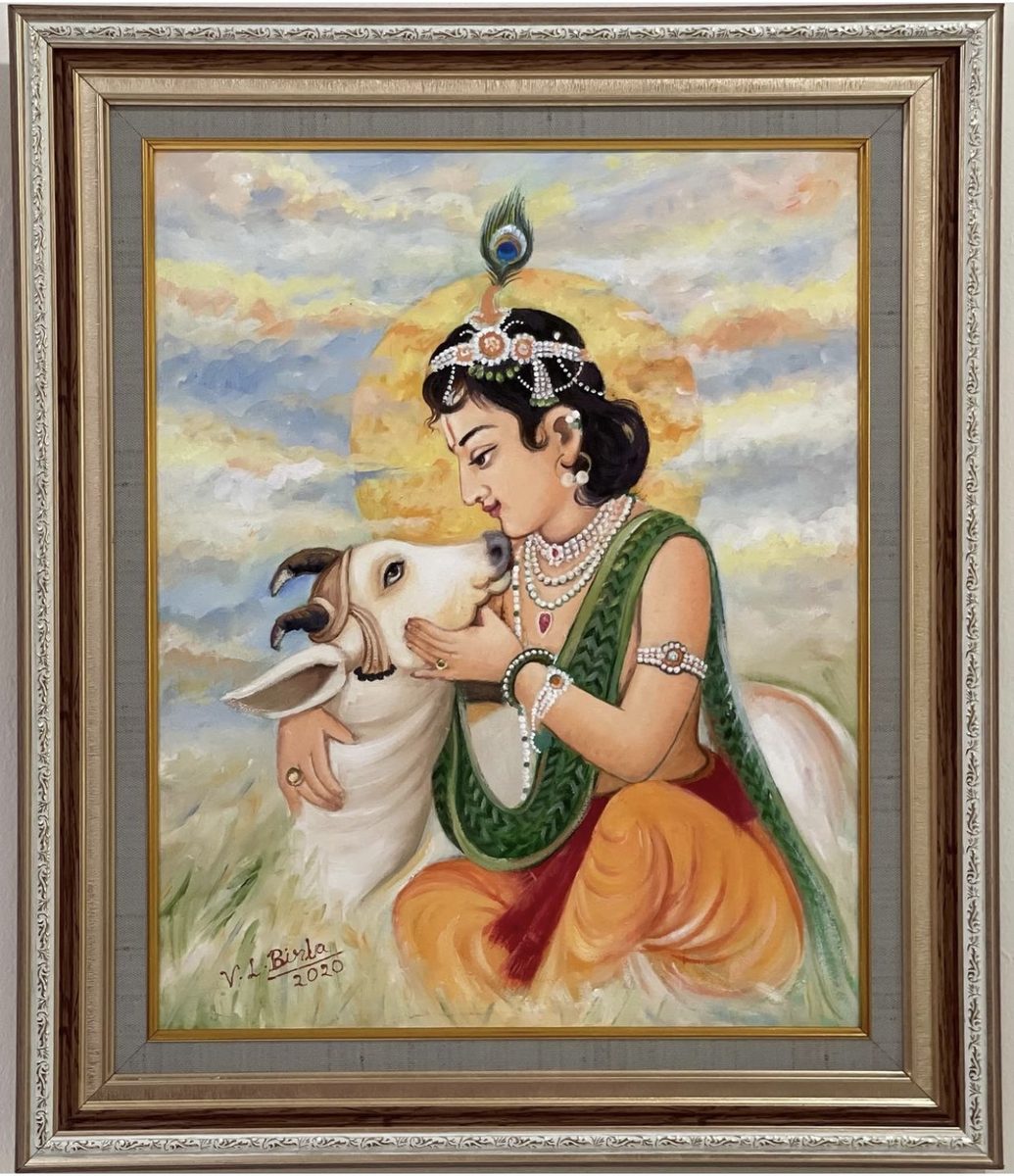 Krishna with a cow