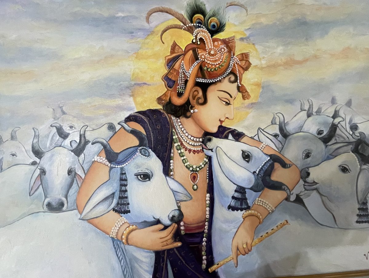 Krishna with cows