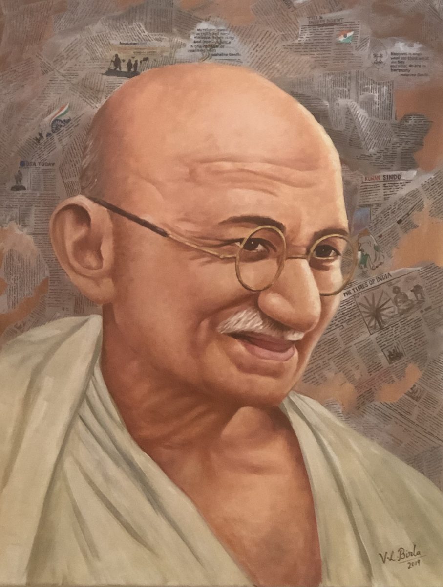 Portrait of Mahatma Gandhi