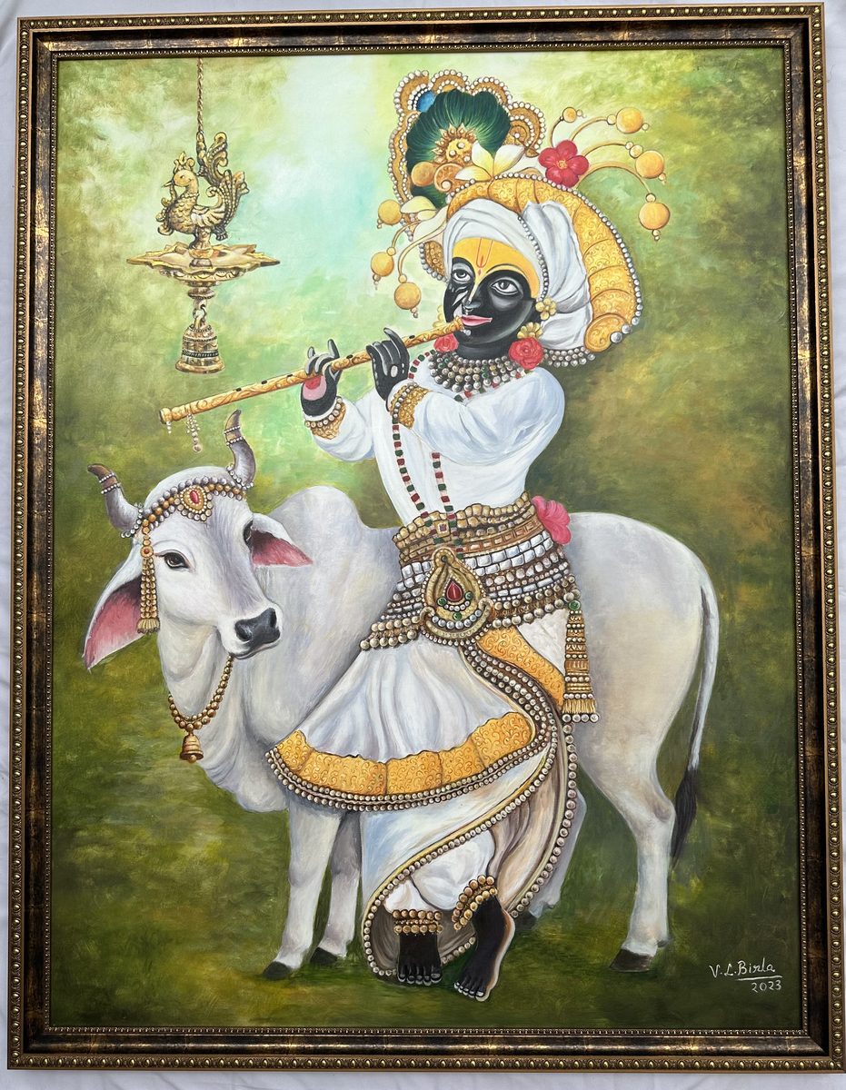 Shyamasundara Krishna with a cow